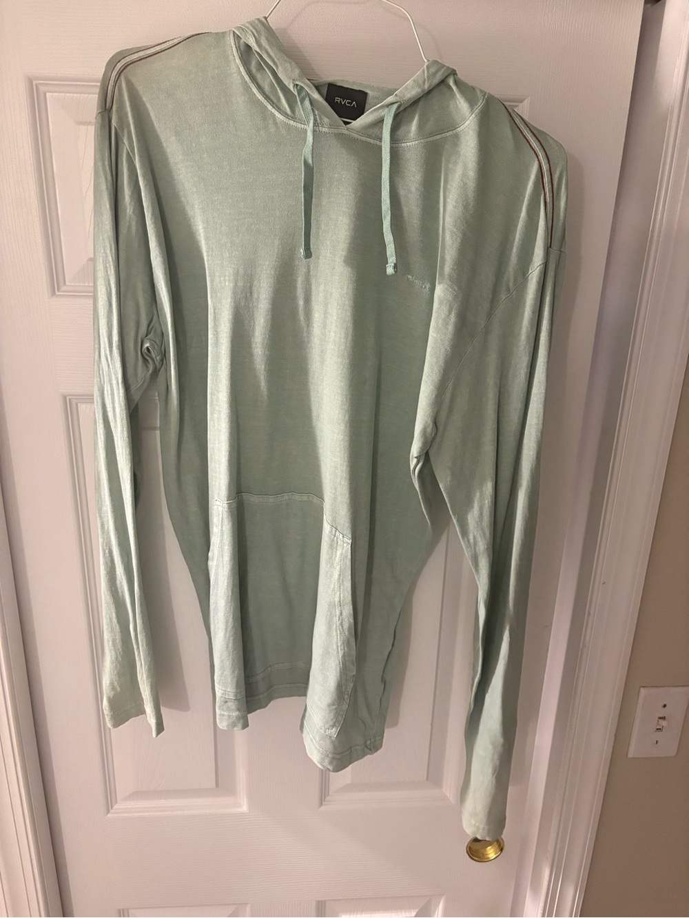 RVCA Men's Mint Green Crewneck Hooded Sweater